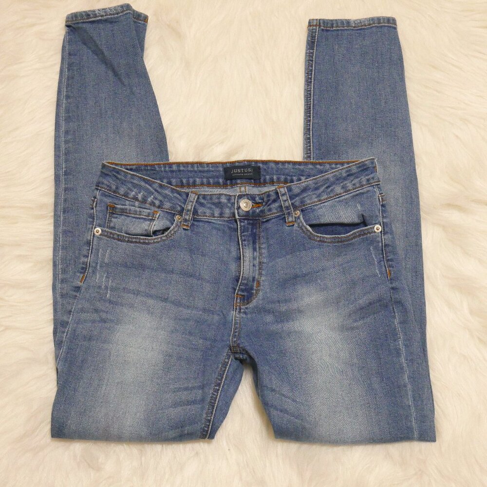 Just USA Jeans Women Size 13 Straight Leg Blue Denim Pants Mid Rise